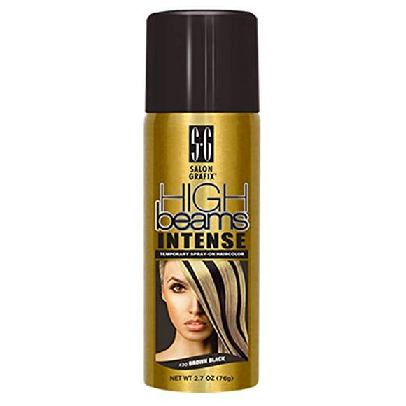 High Beams Intense Temporary Spray-On Hair Color - Brown Black 2.7 oz (3 pack, Packaging May Vary)