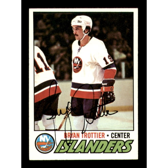 Bryan Trottier Autographed 1977-78 Topps Card #105 New York Islanders SKU #251364