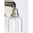 thumbnail image 2 of Progress Lighting ‎P300229-009 Rushton Collection 4-Light Clear Glass Farmhouse Bath Vanity Light Brushed Nickel, 2 of 2