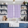 thumbnail image 2 of Curtains 63 Inch Length 2 Panels, Purple Grommets Window Treatment Curtain, Country French Rustic Buffalo Plaid Modern Art Thermal Curtains Drapes for Living Room/Bathroom, 2 of 9