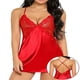 thumbnail image 4 of Europa y los Estados Unidos ropa interior sexy sexy imitación hielo seda espalda cruzada tirantes camisón divertido conjunto, 4 of 6