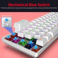 thumbnail image 3 of HXSJ L800 Teclado mecánico de tres modos 61 teclas Soporte de teclado RGB, 3 of 8
