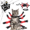 thumbnail image 1 of Disfraces arácnidos para mascotas. Disfraces de Halloween para gatos y perros. Arañas suaves y ajustables para divertidas fiestas de disfraces., 1 of 5