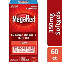 MegaRed 350mg Superior Omega-3 Krill Oil, 60 Softgels