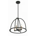 thumbnail image 6 of ABB-3004-BK Crystorama Lighting Abbott - 4 Light Chandelier-Black Finish, 6 of 15