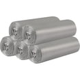 thumbnail image 1 of 5 rollos de bolsas de basura pequeñas – 100 unidades transparentes de 4 galones para el hogar, oficina, cocina, papelera, baño, dormitorio (plata), 1 of 4