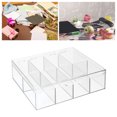 thumbnail image 3 of ZeusIndividual Grid Grande Capacité Acrylique Pratique Boîte de Rangement Multi-Usages Thé Étui de Rangement pour la Maison, 3 of 7