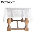 thumbnail image 2 of White Wedding Lace Tablecloth Overlay Vintage Embroidered Lace Overlay For Rustic Wedding Reception Decor Outdoor Party, 2 of 4