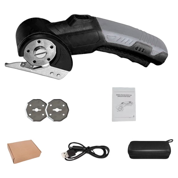 Cordless Electric Scissors for Cutting Carpet Cardboard Easy To Fix Rotating Scissors, Safety Protection with Metal Shroud, Ergonomic Lightweight Design Rechargeable Battery High-Speed