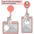 thumbnail image 3 of 50 Pcs Retractable Badge Reel, Clips Holder Mixed Solid Color Nurse Students Doctor ID Badge Holder for Hanging ID Card Name Key Chain, 3 of 5