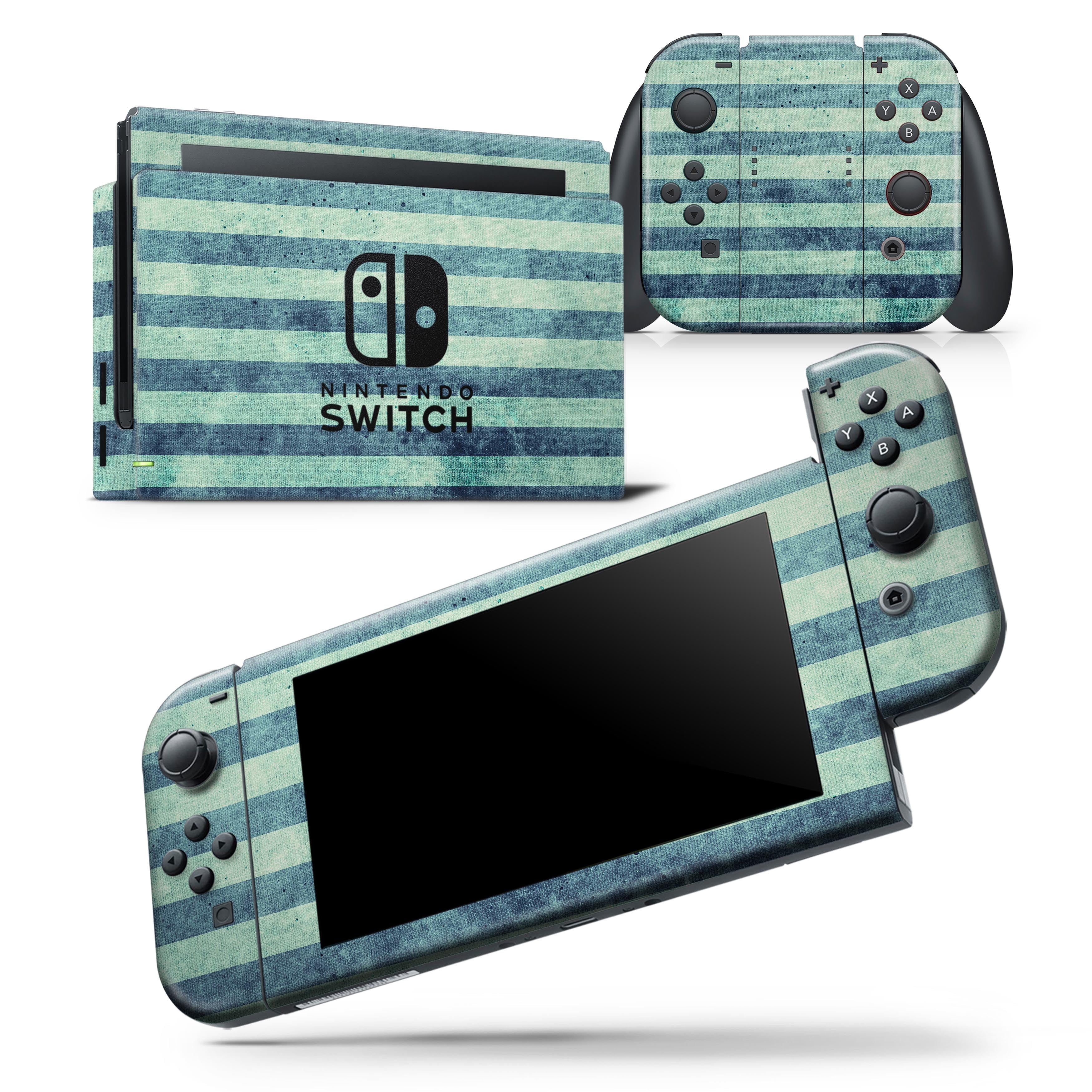 Transparent Clouds On Navy And Teal Verticle Stripes Skin Wrap Decal Compatible With The Nintendo Switch Console Dock Joycons Bundle Walmart Com Walmart Com - cloud decal roblox