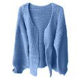 thumbnail image 5 of DuoJiaJ Women's Chunky Knit Sweater Coat Soft Cardigan Warm Open Front Oversized Fall Winter Fashion Outerwear Oversized Sweaters For Women Blue S, 5 of 5