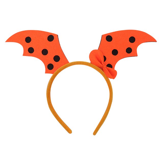 Diadema De Halloween Tocado de alas de murciélago antideslizante para mujer y niña, banda para el pelo para fiesta de Halloween naranja Ehuebsd Libre de BPA