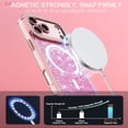thumbnail image 4 of DOMAVER Magnetic Glitter Case for iPhone 18 Pro Max Case / iPhone 17 Pro Max Case 6.9", MagSafe Compatible, Crystals and Camera Protector, Sparkly Protective Cover, Pink, 4 of 7