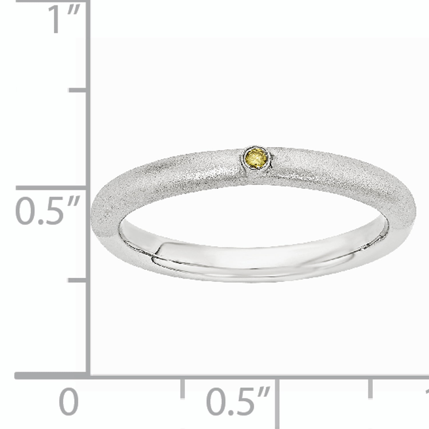 Yellow Diamond Sterling Silver Ring