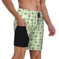 thumbnail image 2 of Balery Green Avocado Mens Swim Trunks Swim Shorts for Men Quick Dry Inseam Beach Shorts with Compression Liner Pocket-Small, 2 of 9