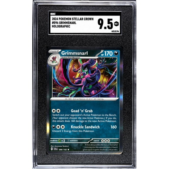 2024 Pokemon #096/142 Grimmsnarl Stellar Crown SGC 9.5