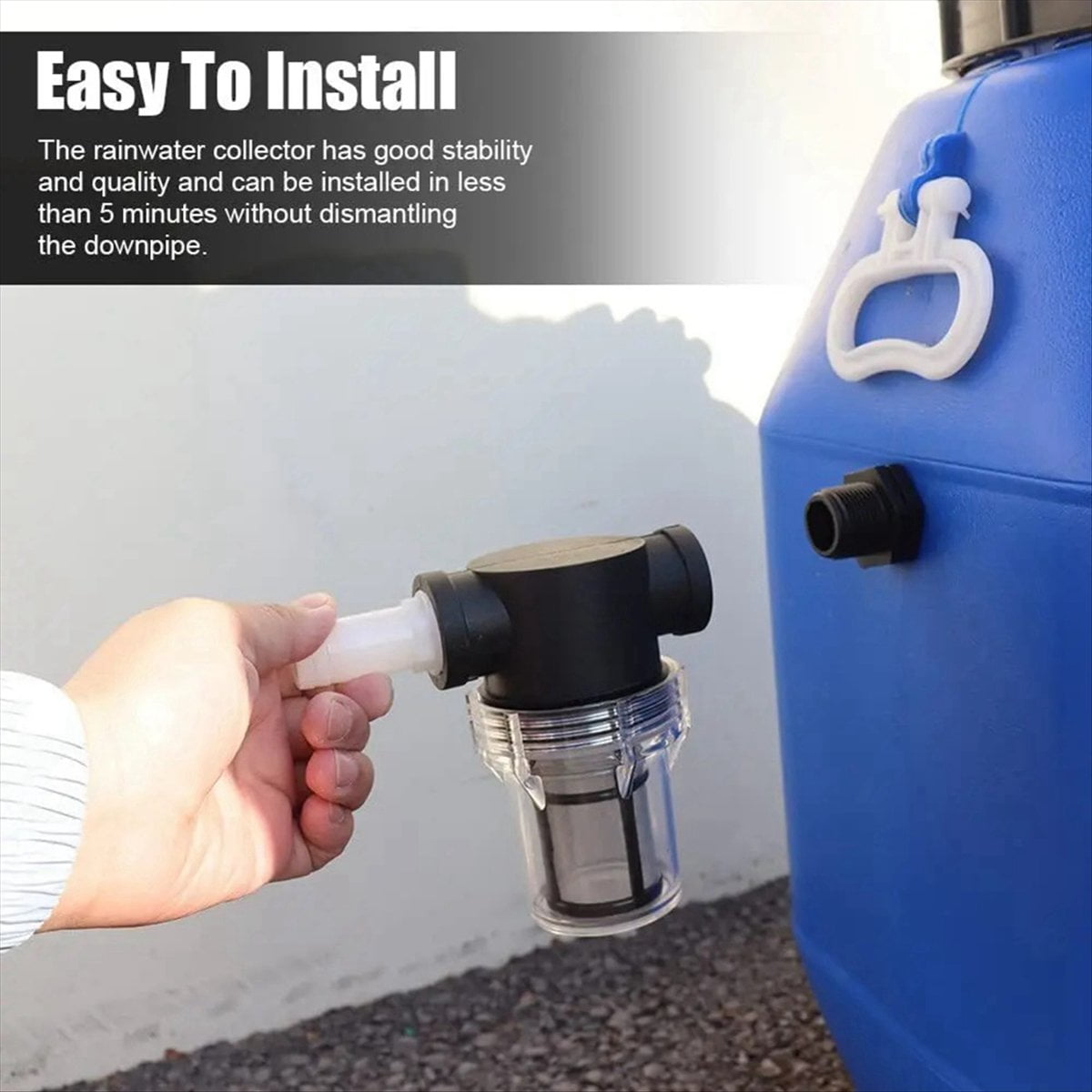 Rain Catcher Rain Diverter Rainwater Collection System 1 Set 110mm Flex Hose Sealing Rubber Ring