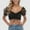 Black, variant on TAIAOJING Women Renaissance Peasant Crop Top Underwire Lace Vest Elegant Dirndl Lace For Oktoberfest Blouse Shirt