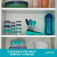 thumbnail image 2 of Sistema Dressing Pots TO GO, Food Container Sauce Pots with Lids, 35ml., BPA-Free, Blue, Green, Pink & Purple Lids, 4 Count, 35ml, Set of 4, 2 of 5