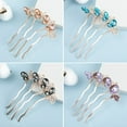 thumbnail image 2 of harmtty Hair Comb High-end Portable Four Teeth Rhinestone Butterflies Shape Hair Clip Hair Styling Accessories, 2 of 8