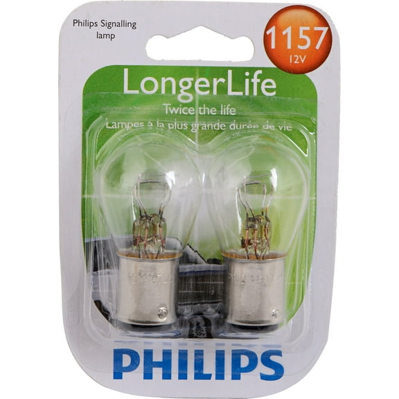 Philips Longerlife Miniature 1157Ll, Clear, Twist Type, Always Change In Pairs!