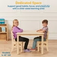 thumbnail image 4 of ECR4Kids 30in x 30in Square Hardwood Table and Two 12in Chairs, Antique White, 3-Piece, 4 of 9