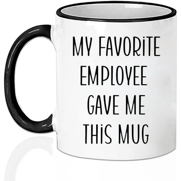 Boss Day Gift Mug My Favourite Employee Gave Me This Mug World's Best Boss Ceramic Coffee Cup Gift Idea for Boss Manager Director Employer Coworkers Coffee Mugs 11Oz