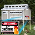 thumbnail image 5 of Beware of Chickens Warning Sign | 9" x 12" | Danger Sign Funny Gag Gifts for window, office, bedroom decor, lockers, etc. | Corr, 5 of 7