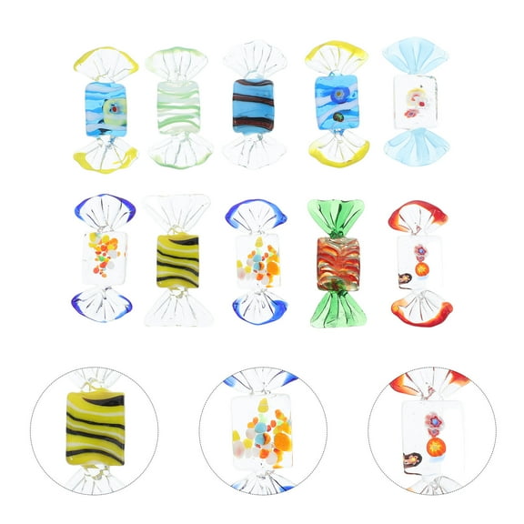 GOOHOCHY  10 Pcs Christmas Candy Decoration Artificial Colorful Ornaments