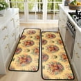 thumbnail image 4 of Kitchen Rugs Sets Of 2,Yellow Highland Cow Flower Pattern Anti Fatigue Kitchen Mat Rugs Non Slip Washable,Decorative Kitchen Floor Mats for Kitchen,Sink,Laundry,17"x47"+17"x47", 4 of 5