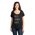 thumbnail image 2 of Thread Tank Best Nanny Ever Women's Relaxed Slouchy Dolman T-Shirt Tee Heather Black Medium, 2 of 4