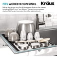 thumbnail image 4 of Kraus KRM-11DG Multipurpose Over Sink Roll-Up Dish Drying Rack, Dark Grey, 4 of 9