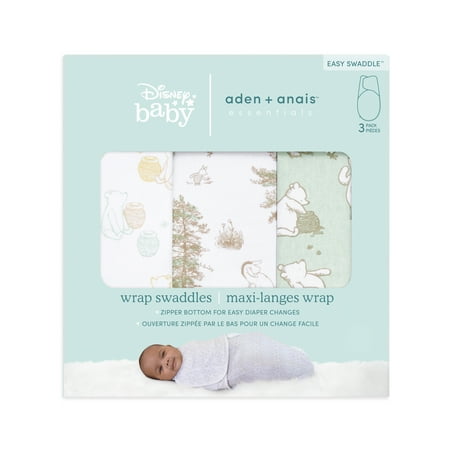UPC: 0842332153517 | aden + anais – Disney winnie easy swaddle wraps – 3pack