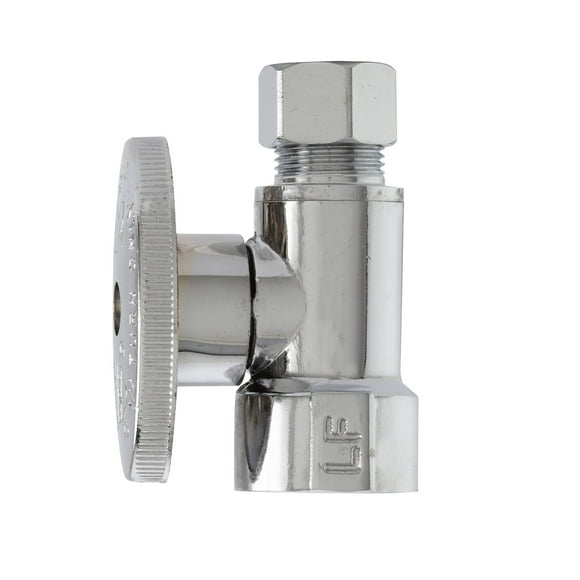 Válvula Plumb Pak PP20053LF de 1/4 vuelta, cromada, 1/2 x 3/8 pulgadas