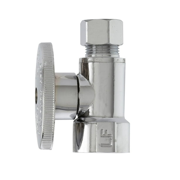 Válvula de cierre recta Plumb Pak PP53PCLF de 1/4 de vuelta, 1/2 x 3/8 pulgadas, punta X Od, cuerpo,