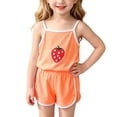 thumbnail image 3 of THDHVS Toddler Outfits for Girls,Girls Print Camisole Tank Top Shorts Summer Casual 2 Piece Set,Girls' Clothing Sets Orange 2-3 Years, 3 of 7