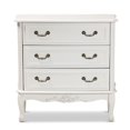 thumbnail image 3 of Baxton Studio Gabrielle Commode en Bois 3 Tiroirs Fini Blanc, 3 of 9