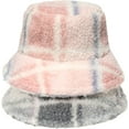thumbnail image 3 of CoCopeaunts Plaid Bucket Hat for Women Age-Defying Casual All-Match Winter Thicken Warm Lambs Wool Windproof Fisherman Hat, 3 of 8