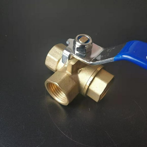 Jinsinto 3 Way Valve, 1/2" Brass Ball Valve, Three Way Brass Valve Adapter Ball Connector