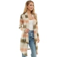 thumbnail image 4 of Mint Plus Pink - Open Front Twin Hue Longline Cardigan: Ombre, Versatile Fashion for 3 Sizes and 2 Colors, 4 of 5