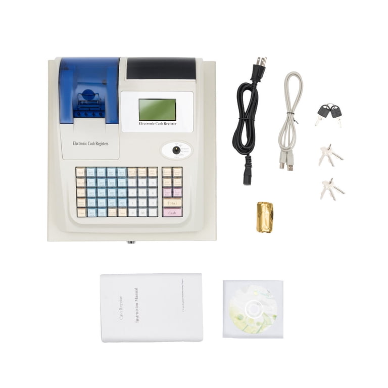 Electronic Cash Register With Thermal Printer - 48 Key System For Retail & Restaurants