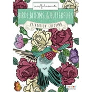 Birds, Blooms, and Butterflies 40 Page Advanced Coloring Book, Paperback