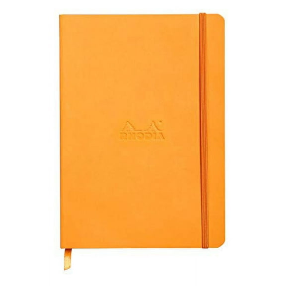 Rhodia Rhodiarama SoftCover Notebook - 80 Dots Sheets - 6 x 8 1/4 - Orange Cover