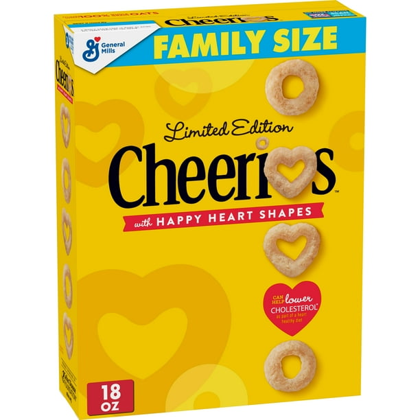 Cheerios, Cereal with Whole Grain Oats, Gluten Free, 18 oz Walmart