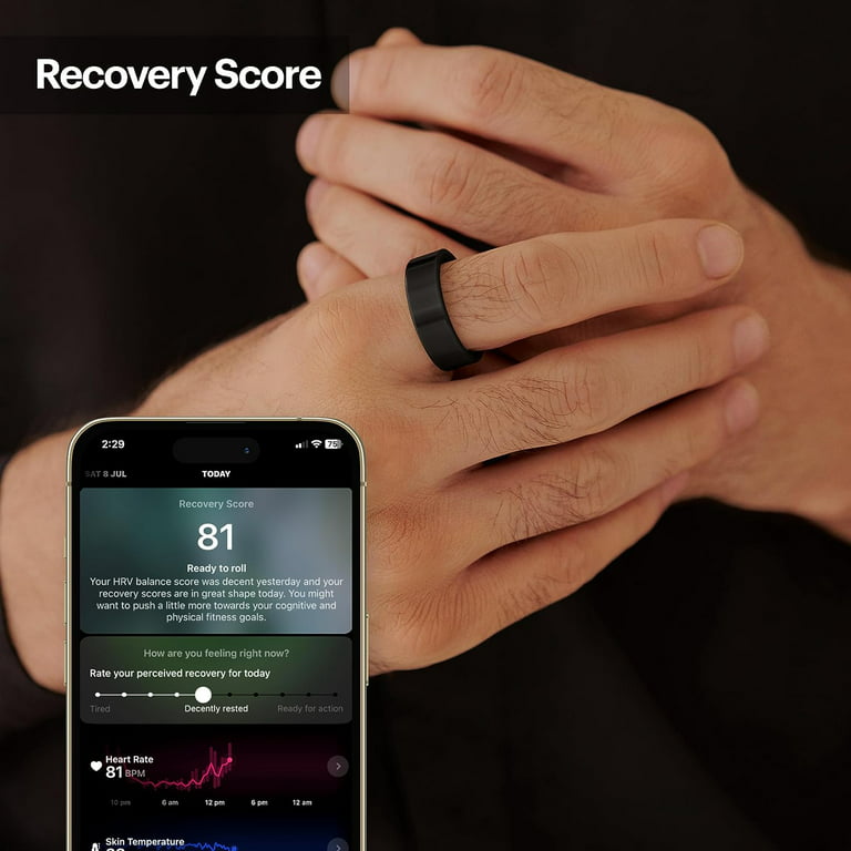 Ultrahuman Ring AIR - Worlds lightest Sleep-Tracking Wearable, HRV, Heart  Rate & Temperature Monitoring, Track Sleep, Movement & Recovery, Water  Resistant up to 100 m, 6 Days Battery Life 