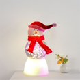 thumbnail image 6 of nvzhuang Christmas Light Up Snowman Figurines Santa Night Lights Christmas Desktop Ornament for Home Holiday Decor, 6 of 8