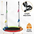 thumbnail image 4 of Tree Swing, Saucer Flying Swing 40 Inch for Kids, 900lbs Weight Capacity, with Adjustable Hanging Straps, for Indoor and Outdoor, Multicolor, Gifts for Kids, 4 of 6