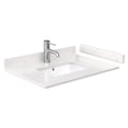 thumbnail image 4 of Wyndham Collection Deborah 30" Light-Vein Wood Single Bathroom Vanity in White, 4 of 6