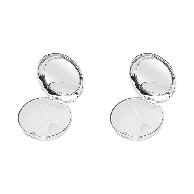 Baohd 1/2/3/5 Étui de Retenue de Voyage avec Miroir Protection Trous Blanc 2 Pcs